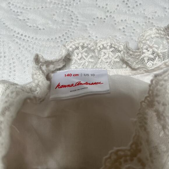 Hanna Andersson Swiss Dot Lacy Dress Size 10 - Picture 8 of 8